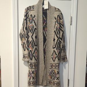 Northern Angel Elegant Geometric Patterned Cardigan P2P 21-24 L37